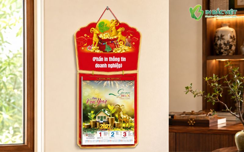 Lịch treo tường Bloc 52 tuần 2027 trang trí phòng làm việc