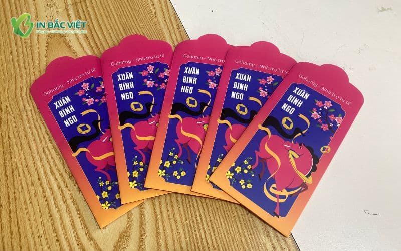 Mẫu lì xì Xuân Bính Ngọ thiết kế độc đáo, sử dụng minh họa con ngựa nổi bật
