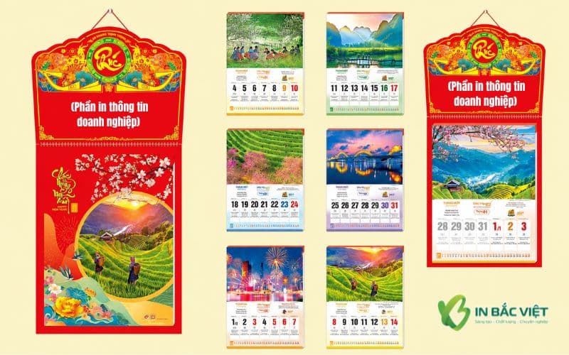 Mẫu lịch 52 tuần phong cảnh Việt Nam