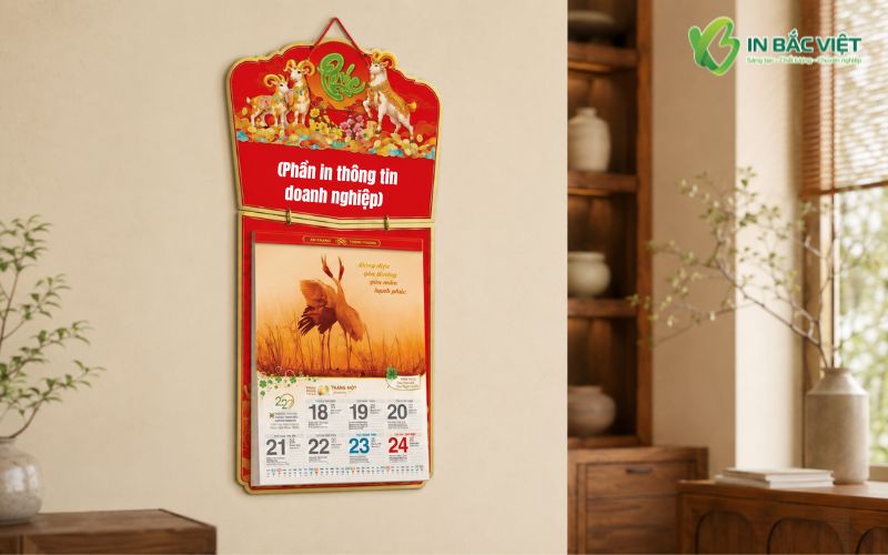 Mẫu lịch Bloc treo tường đẹp Xuân Đinh Mùi