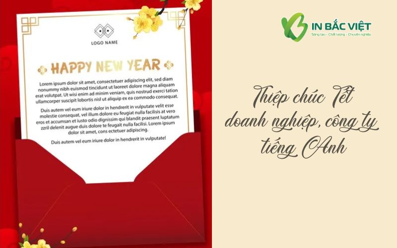Mẫu thiệp chúc Tết doanh nghiệp – công ty bằng tiếng Anh sang trọng và hiện đại