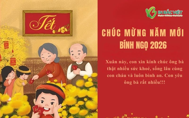 Thiệp chúc Tết ông bà ý nghĩa – thiết kế ấm áp, sum vầy
