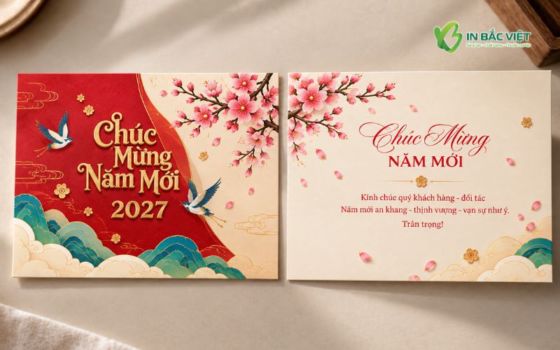 Mẫu thiệp chúc Tết khách hàng, đối tác năm 2027