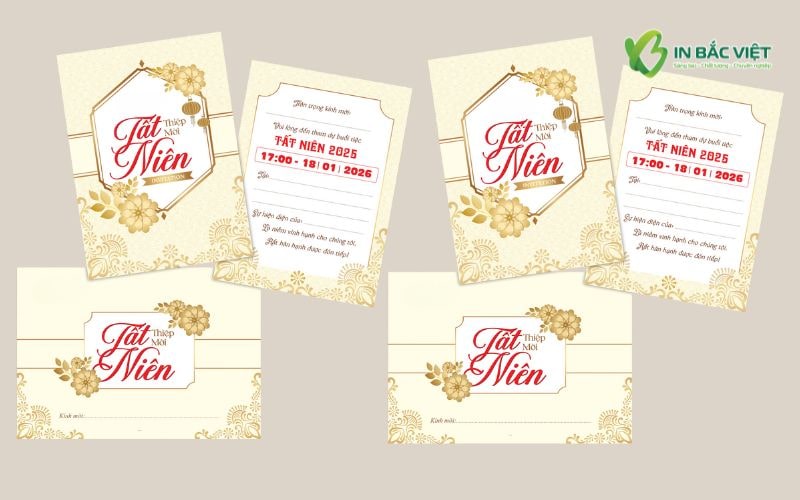 Nhận báo giá in thiệp mời sự kiện Tết tại In Bắc Việt