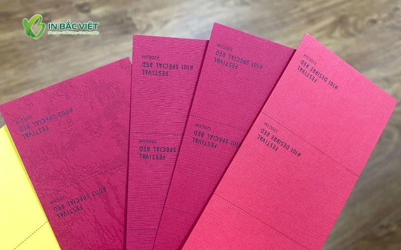 Chất liệu giấy mỹ thuật cao cấp sang trọng dùng in bao lì xì Tết tại In Bắc Việt