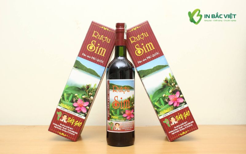 Hộp đựng rượu sim đặc sản thiết kế cá nhân hóa, in hình người sáng lập thương hiệu