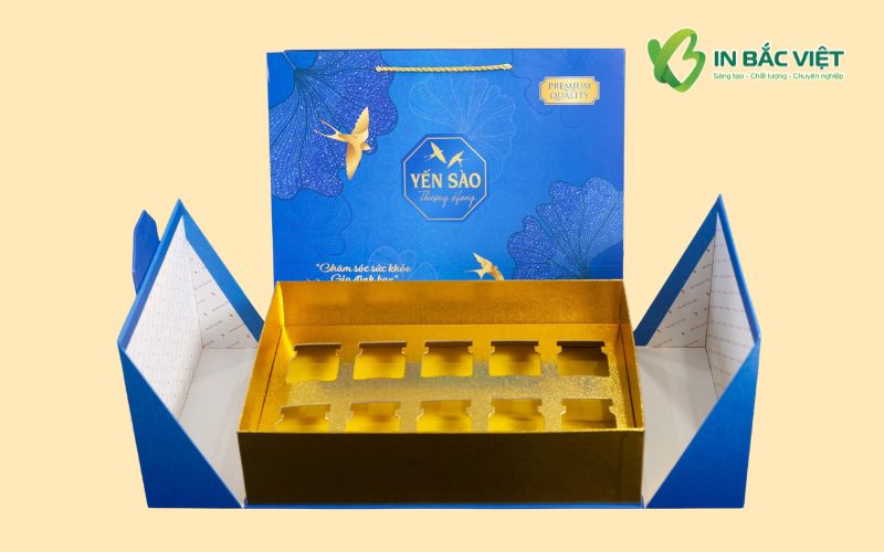 Hộp quà Tết yến sào kiểu dáng cánh bướm cao cấp