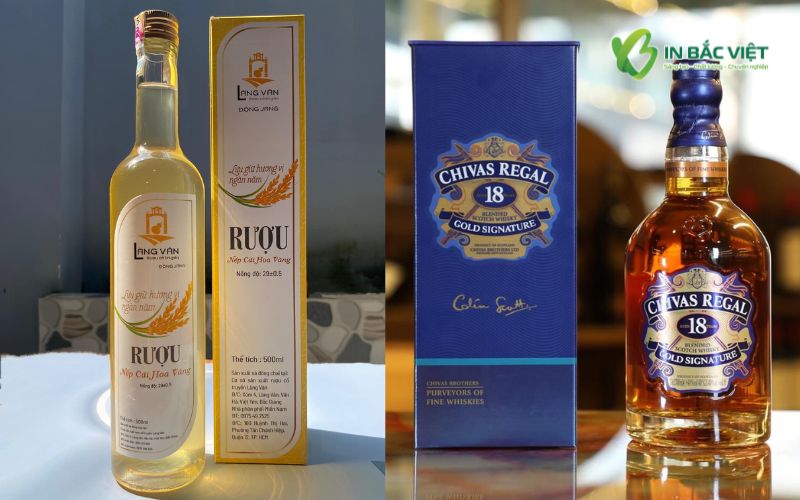 Hộp rượu giấy mềm và hộp rượu bìa cứng