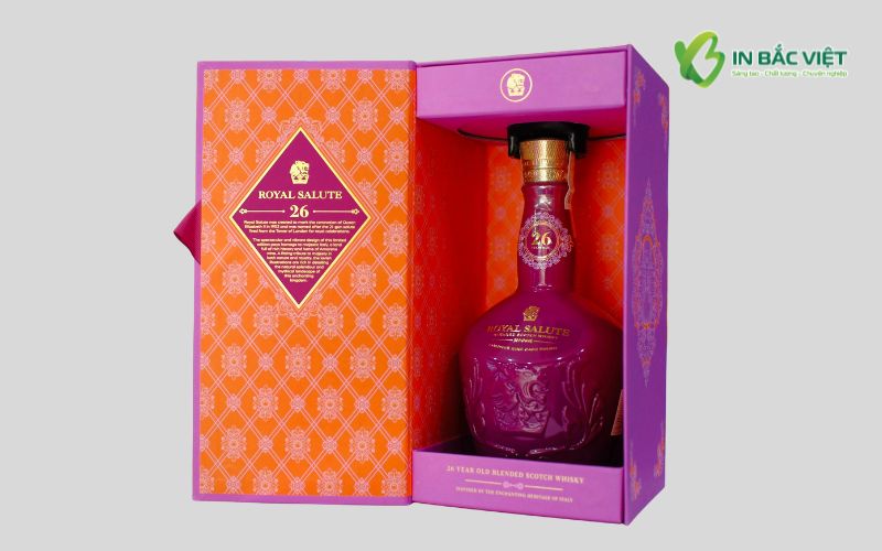 Hộp rượu nắp gập nam châm sang trọng, thiết kế hộp cứng cao cấp cho quà Tết