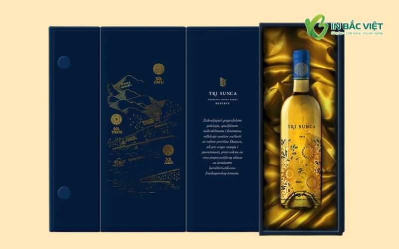 Mẫu hộp quà Tết rượu bìa cứng sang trọng, thiết kế cao cấp cho quà tặng doanh nghiệp