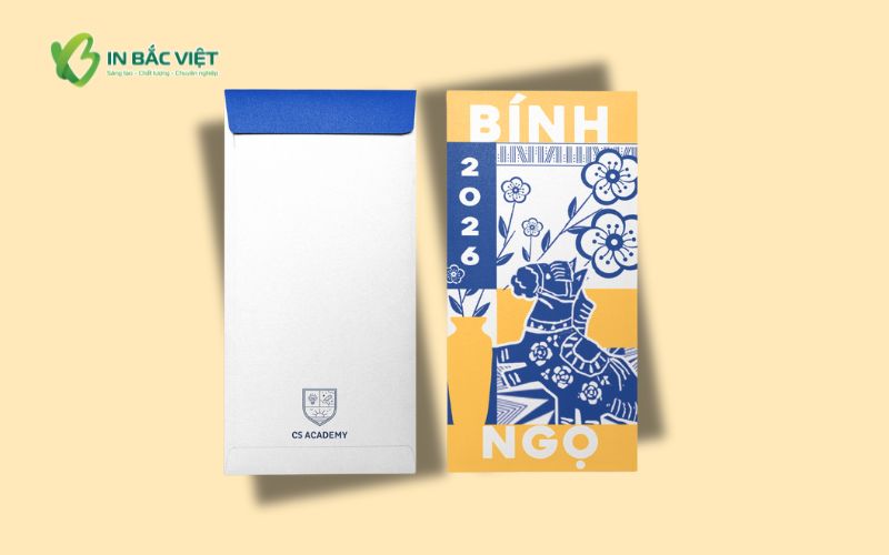 Mẫu lì xì con ngựa giấy mỹ thuật ánh trai bắt mắt cho Tết Bính Ngọ 2026