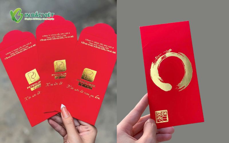 Phong bao lì xì giấy nhung đẹp, sang trọng, phù hợp cho doanh nghiệp dịp Tết