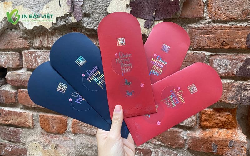 Bao lì xì ép kim hologram tạo hiệu ứng lấp lánh nổi bật