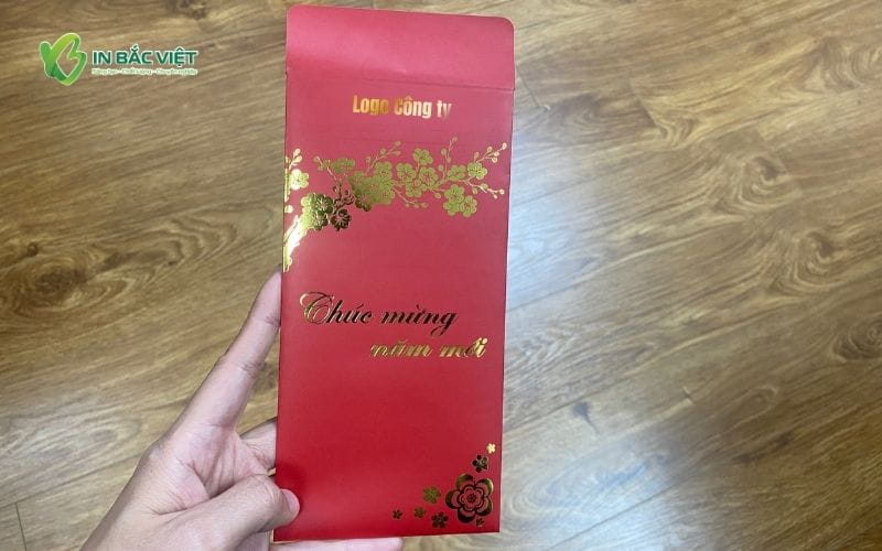 Bao lì xì ép kim nhũ vàng sang trọng, bắt mắt