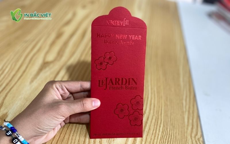 Mẫu bao lì xì cao cấp in trên chất liệu giấy mỹ thuật sần