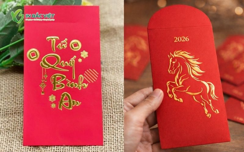 Bao lì xì in dập nổi họa tiết chất lượng cao