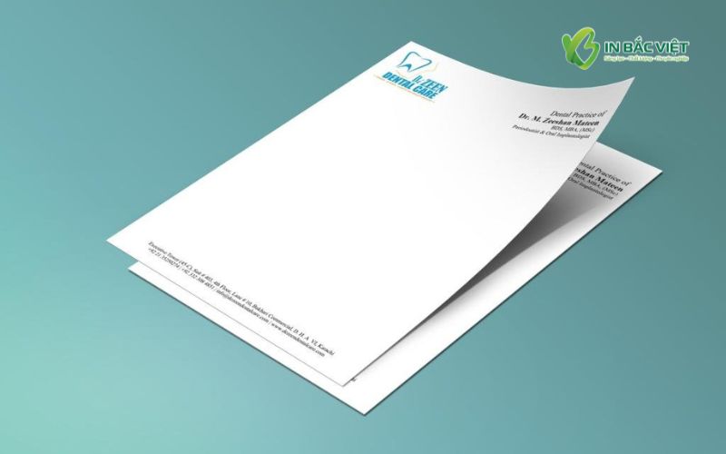 Giấy tiêu đề phòng khám nha khoa thiết kế chuyên nghiệp