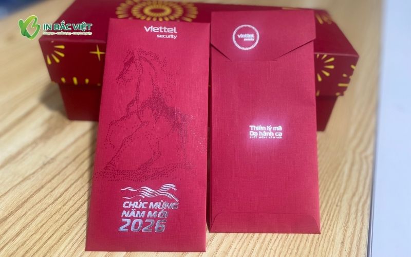 Lì xì doanh nghiệp chuyên nghiệp in logo rõ nét, thiết kế chỉn chu