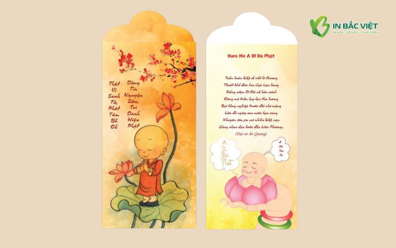 Lời chúc và lời răn dạy ý nghĩa được in trang nhã trên phong bao dùng dịp đầu năm