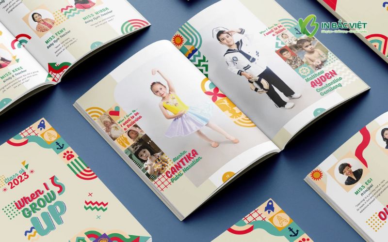Mẫu kỷ yếu mầm non – Yearbook thiếu nhi phong cách quốc tế
