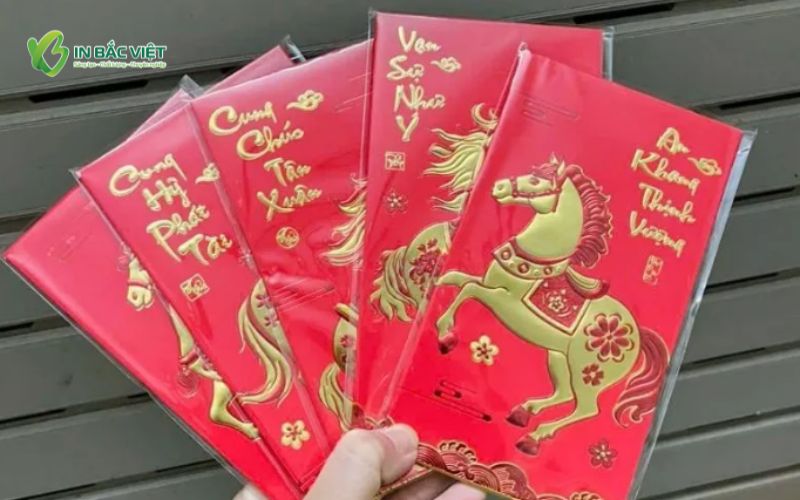 Phong bao lì xì gia công dập nổi được nhiều khách hàng ưa chuộng