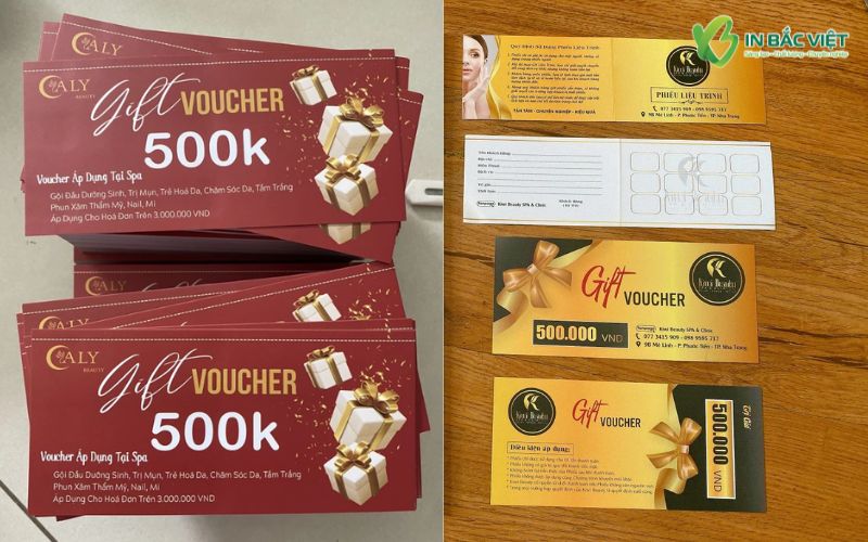 Gift voucher spa mệnh giá 500K cho hệ thống làm đẹp
