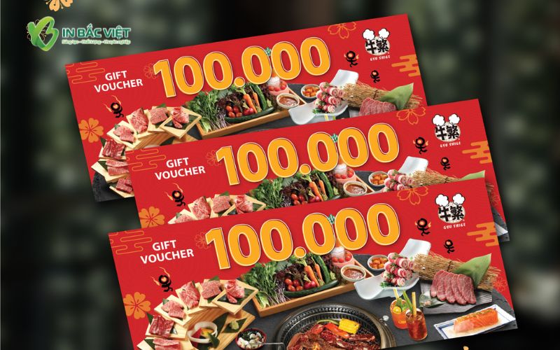 Mẫu gift voucher thiết kế nổi bật dành cho nhà hàng nướng BBQ
