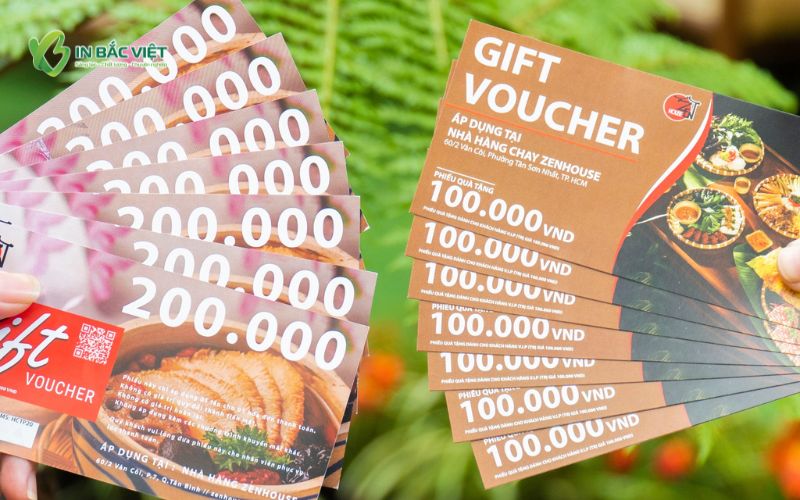 Phiếu khuyến mãi nhà hàng mệnh giá tiền mặt