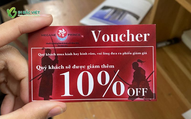 Nội dung voucher giảm giá 10% thiết kế nổi bật giúp thu hút khách hàng ngay từ cái nhìn đầu tiên