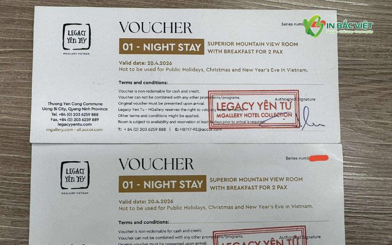 Phiếu miễn phí nghỉ dưỡng 1 đêm tại khách sạn Legacy Yên Tử MGallery