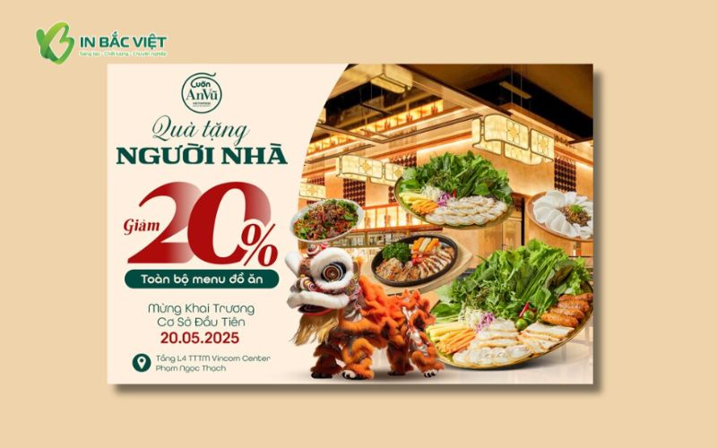 Phiếu quà tặng giảm giá nhà hàng dành cho người thân