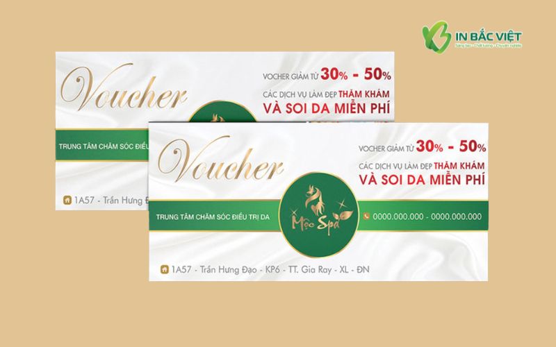 Phiếu ưu đãi giảm giá dịch vụ spa chăm sóc da và làm đẹp