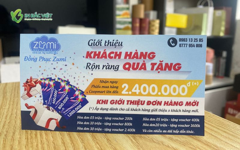 Phiếu ưu đãi mua hàng hấp dẫn cho khách hàng