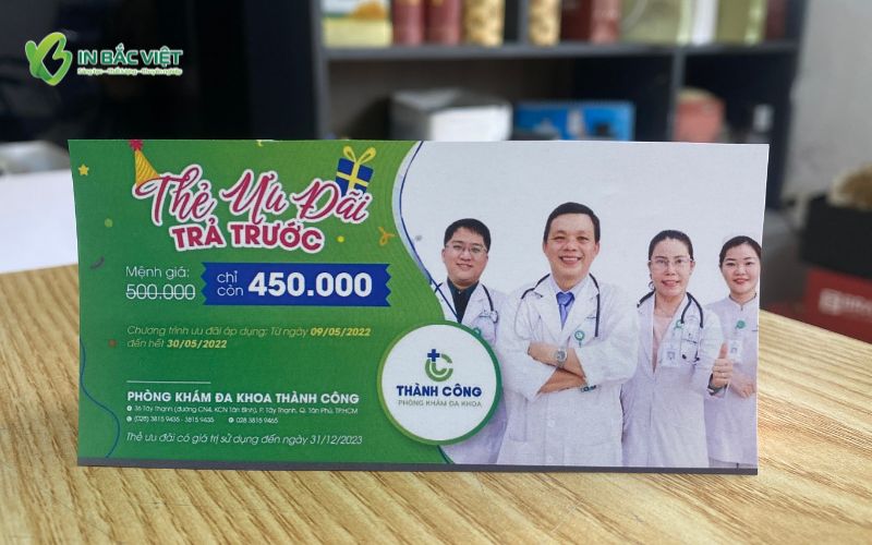 Thẻ ưu đãi trả trước cho dịch vụ khám bệnh tại phòng khám đa khoa
