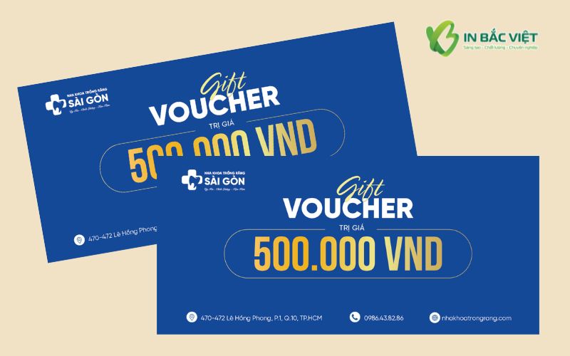Voucher nha khoa mệnh giá tiền mặt dùng cho dịch vụ điều trị răng