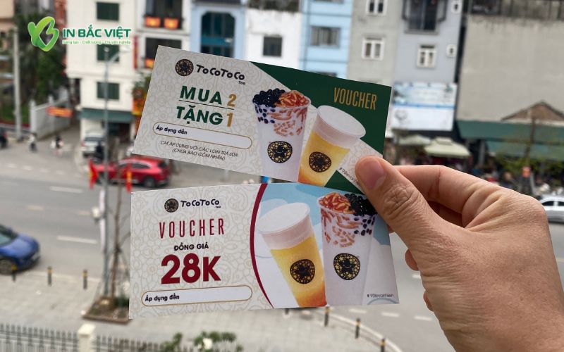 Mẫu voucher ưu đãi hấp dẫn của quán trà sữa Toco Toco