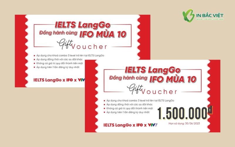 Gift voucher khóa IELTS theo chương trình mùa