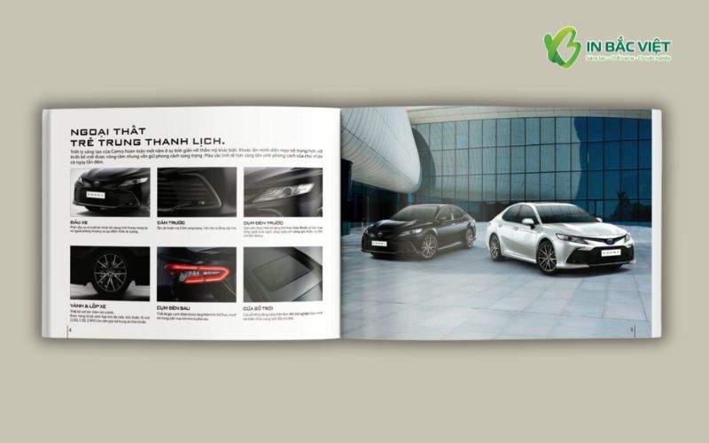 Mẫu catalog xe hơi nổi bật thiết kế ngoại thất hiện đại