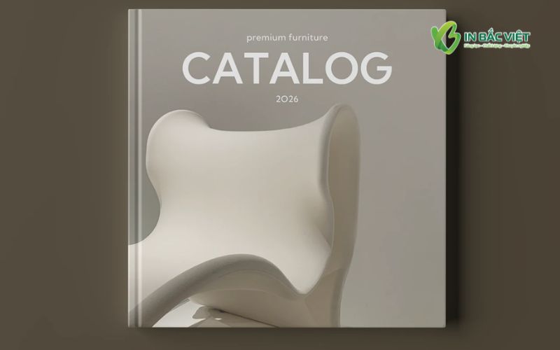 Mẫu catalogue bìa cứng khổ vuông thiết kế tinh tế theo phong cách tối giản