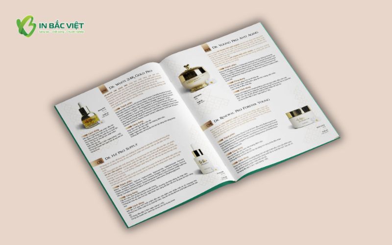 Catalog giới thiệu sản phẩm mỹ phẩm khổ A4 thiết kế sang trọng