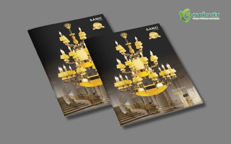 Catalogue đèn trang trí cao cấp in trên giấy mỹ thuật giúp nâng tầm hình ảnh thương hiệu