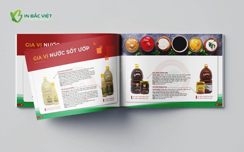 Catalogue sản phẩm thực phẩm gia vị nước sốt khổ ngang