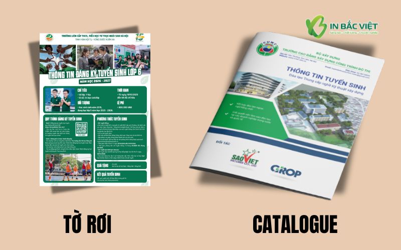Nên in catalogue hay tờ rơi tuyển sinh cho trường học?