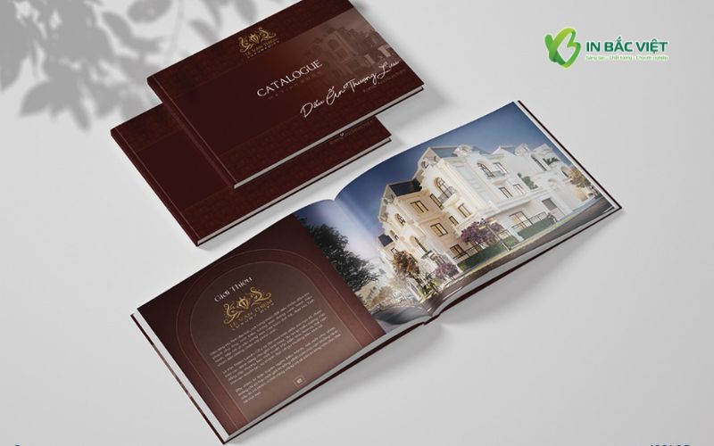 Catalogue bất động sản biệt thự bìa cứng khổ ngang thiết kế cao cấp