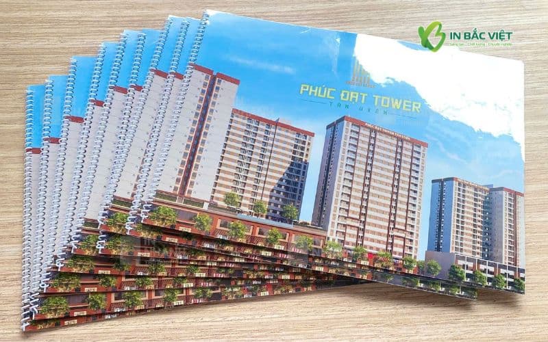 Mẫu catalogue khu đô thị đóng gáy lò xo dễ sử dụng