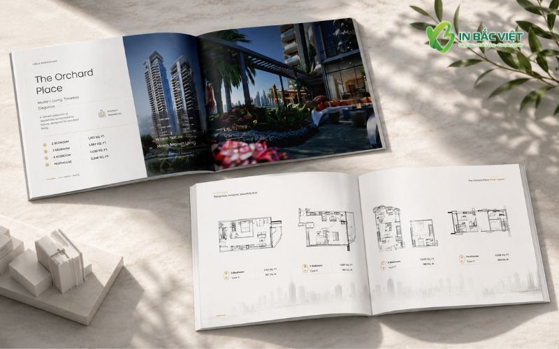 Mẫu catalogue bất động sản tòa nhà thương mại với hình ảnh và mặt bằng chi tiết