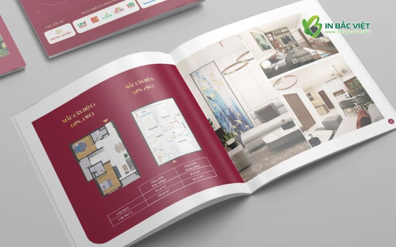 Thiết kế Catalogue dự án căn hộ cao cấp với hình ảnh nội thất và mặt bằng chi tiết
