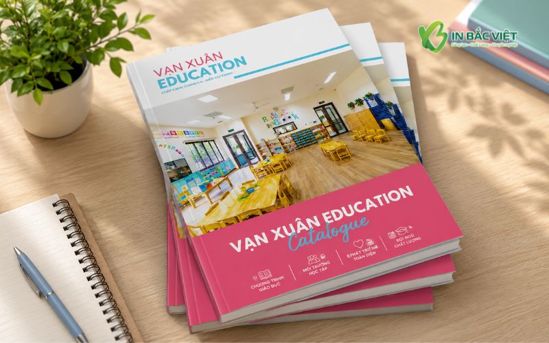 Catalogue trường mầm non thiết kế hiện đại, màu sắc nổi bật