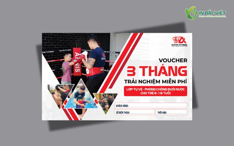 Mẫu Voucher phòng tập võ và lớp học bơi cho trẻ em