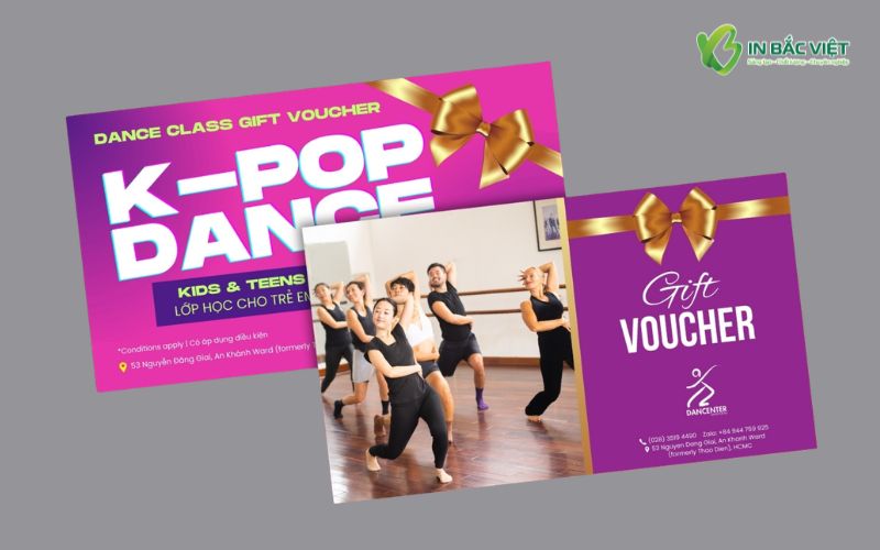 Phiếu ưu đãi khuyến mãi lớp học nhảy Kpop Dance thiết kế trẻ trung